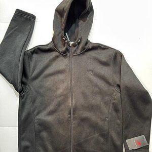 New Balance Men's Thermal Full Zip Hooded Jacket Large Poly Knit
